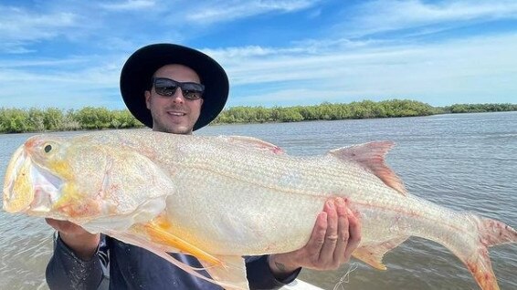 Chris came up to the NT to fish with his mates. Picture: @southcoastadventures