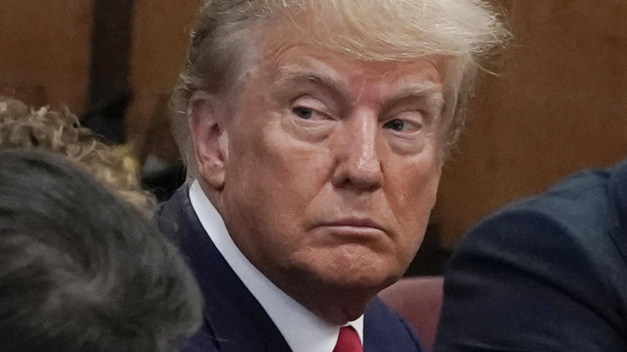 Former US president Donald Trump appears in court at the Manhattan Criminal Court in New York on April 4, 2023. Picture: Seth Wenig/AFP