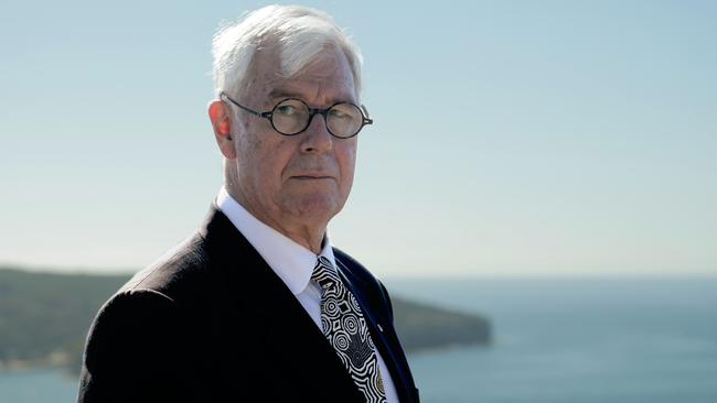 Border Politics film at cremorne orpheum. Pictured: Julian Burnside at entrance to Sydney Harbour.