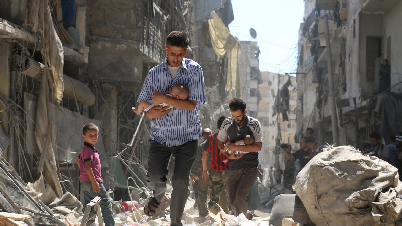 Air strikes in Syria’s capital of Alleppo razed the city and led to thousands of deaths. Picture: AFP/ Ameer Alhalbi.