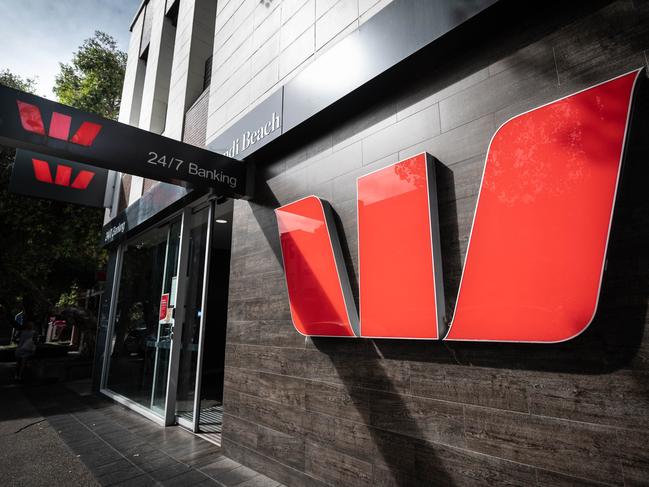 SYDNEY, AUSTRALIA - NewsWire Photos November 29, 2020: A general view of Westpac signage at a branch in Bondi Beach, Sydney. Picture: NCA NewsWire / James Gourley