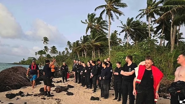 All 75 crew were rescued. Picture: Samoa FESA