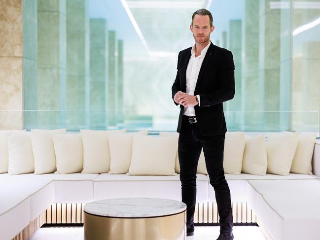 21/11/22 Rich-lister property developer Tim Gurner in his new luxury development in St Kilda. Aaron Francis / The Australian