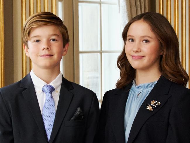 A photo release by the Danish Royal Family of Danish royal twins Prince Vincent and Princess Josephine, as they turn 13.Picture: Kongehuset/Dennis Stenild