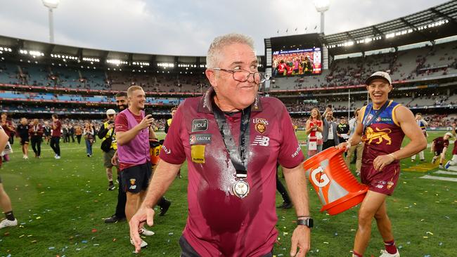 Chris Fagan got the Super Bowl coach treatment. Photo by Dylan Burns/AFL Photos via Getty Images)