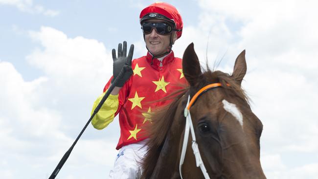 Jockey Blake Shinn rides Sasso Corbaro to win Race 2 at Royal Randwick Racecourse in Sydney. Picture: AAP