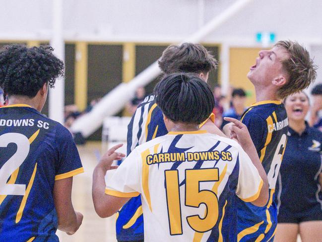 The Australian Volleyball Schools Cup is being played at the Gold Coast Sports and Leisure Centre in Carrara. Picture: Glenn Campbell