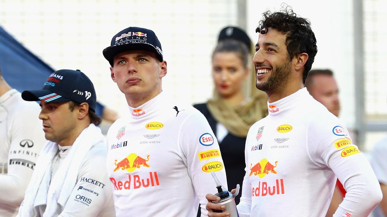 Daniel Ricciardo’s relationship with former Red Bull teammate Max Verstappen wasn’t always a warm one. (Photo by Lars Baron/Getty Images)