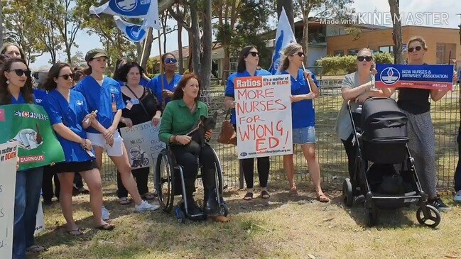 Nurse rally at Wyong Public Hospital