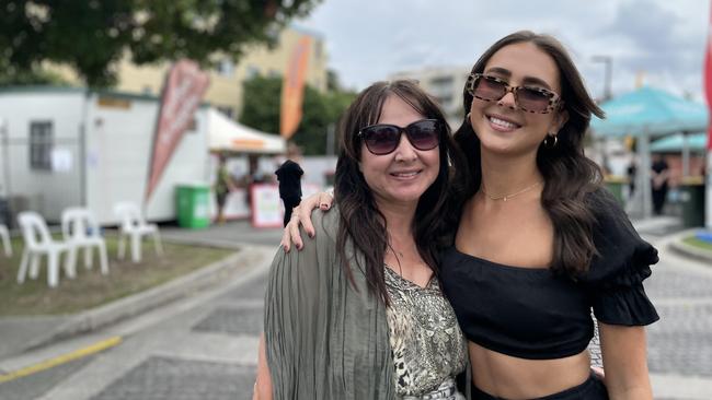 Sharon Humphries, left, and Isabelle Humphries, right, at the 2022 Caloundra Music Festival. Picture: Asa Andersen.