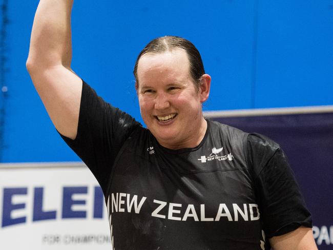 2017 Australian International and Open at Victorian Weightlifting Stadium, Hawthorn, Melbourne. Laurel Hubbard of New Zealand.