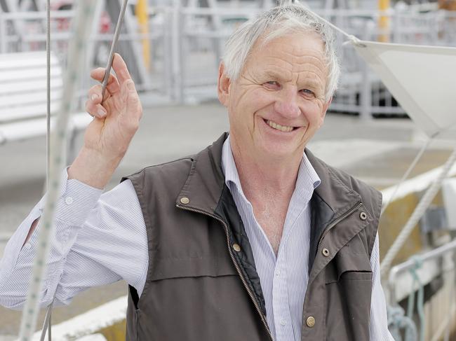 Tasweekend At Home. Wooden Boat Festival organiser Ian Johnston lives on a boat in Constitution Dock. Picture: Richard Jupe