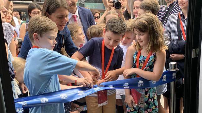 NSW Premier Gladys Berejiklian opens Sydney's new light rail today: Picture: Picture Tim Hunter