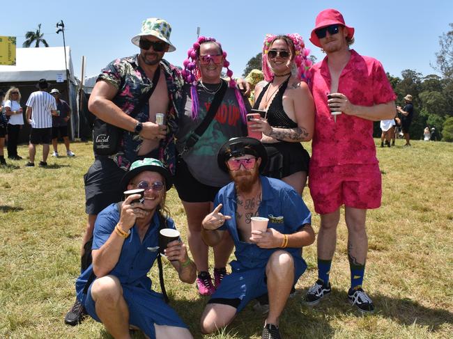 Tayla, Adam, Tony, Shae, Red and Jimmy at the Big Pineapple Music Festival 2024.