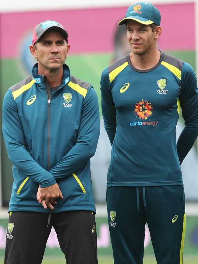 Coach Justin Langer and lead actor, captain Tim Paine, look forward to their next episode.