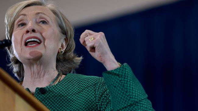 Hillary Clinton’s trend line of polling sank during the final 10 days of the 2016 election campaign. Picture: Joe Raedle/Getty Images North America/Getty Images via AFP