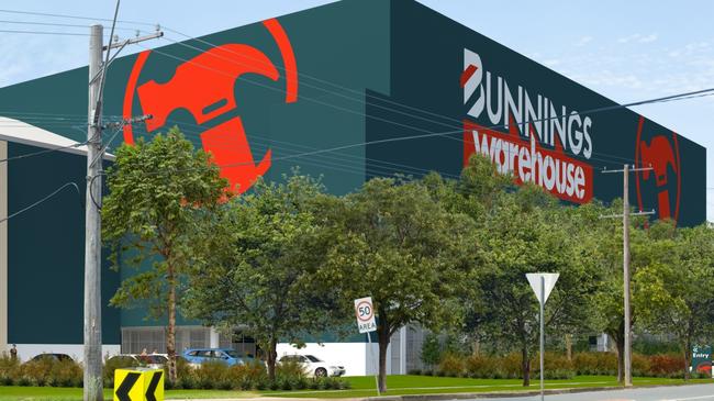 An artist’s impression of a massive Bunnings Warehouse hardware and garden outlet — with three levels of retail — that has just been given approval on the northern beaches. Picture: Supplied