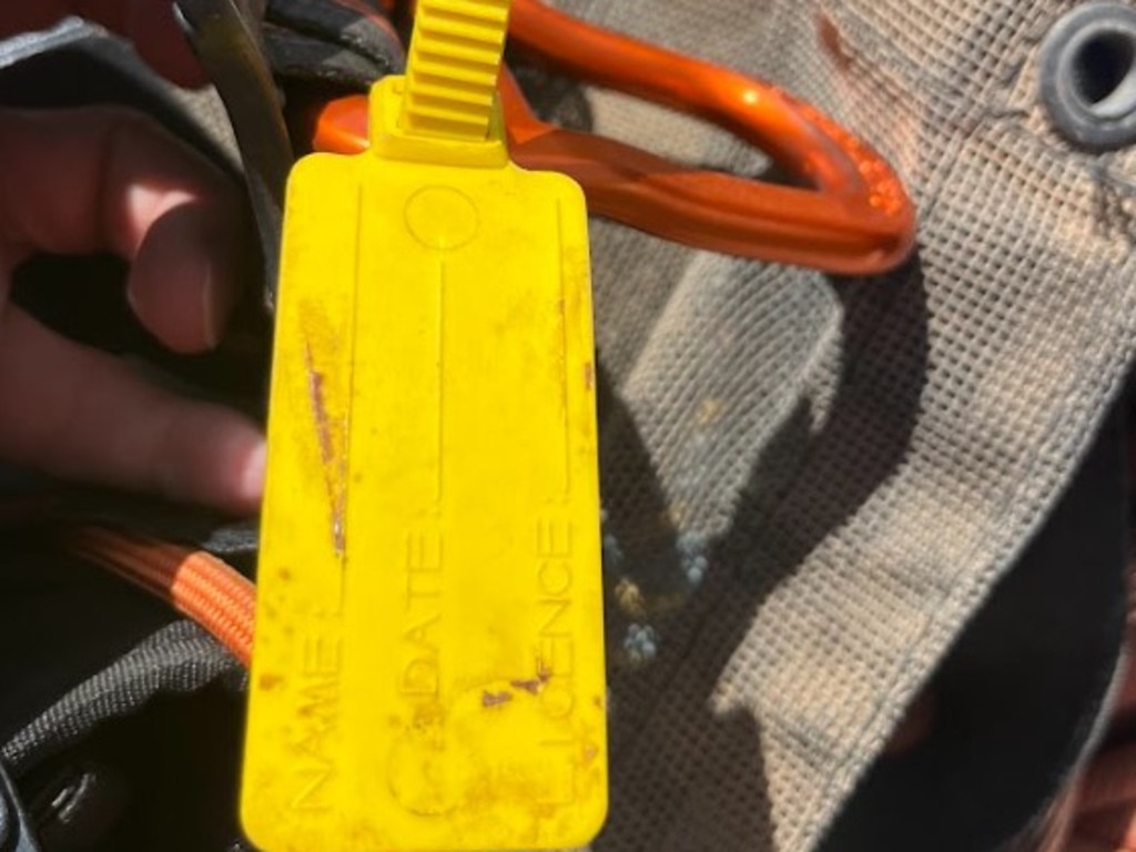 Some of the harnesses used on Project EnergyConnect do not appear to have proper tags. Picture: Supplied