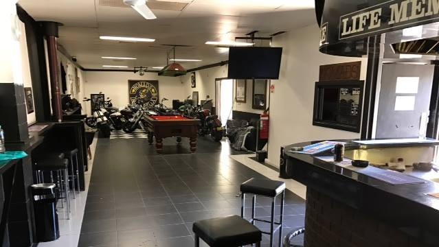 Inside the clubhouse during a police raid in 2016