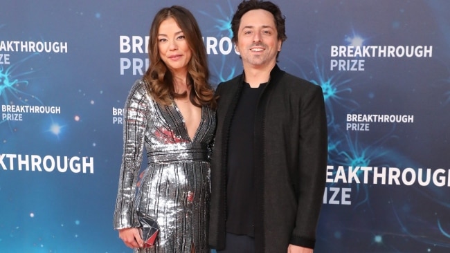 Elon Musk's friendship with Sergey Brin (right) was reportedly destroyed after the Tesla CEO's alleged affair with Nicole Shanahan (left). Picture: Getty Images