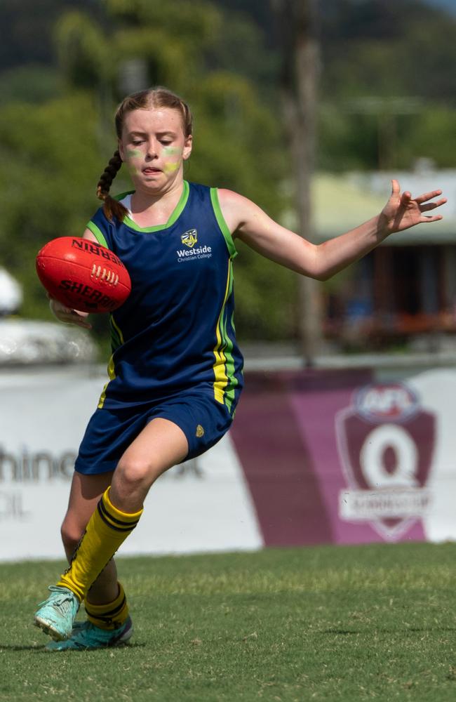 Action from the AFLQ Schools Cup State Finals. Picture: AFLQ.