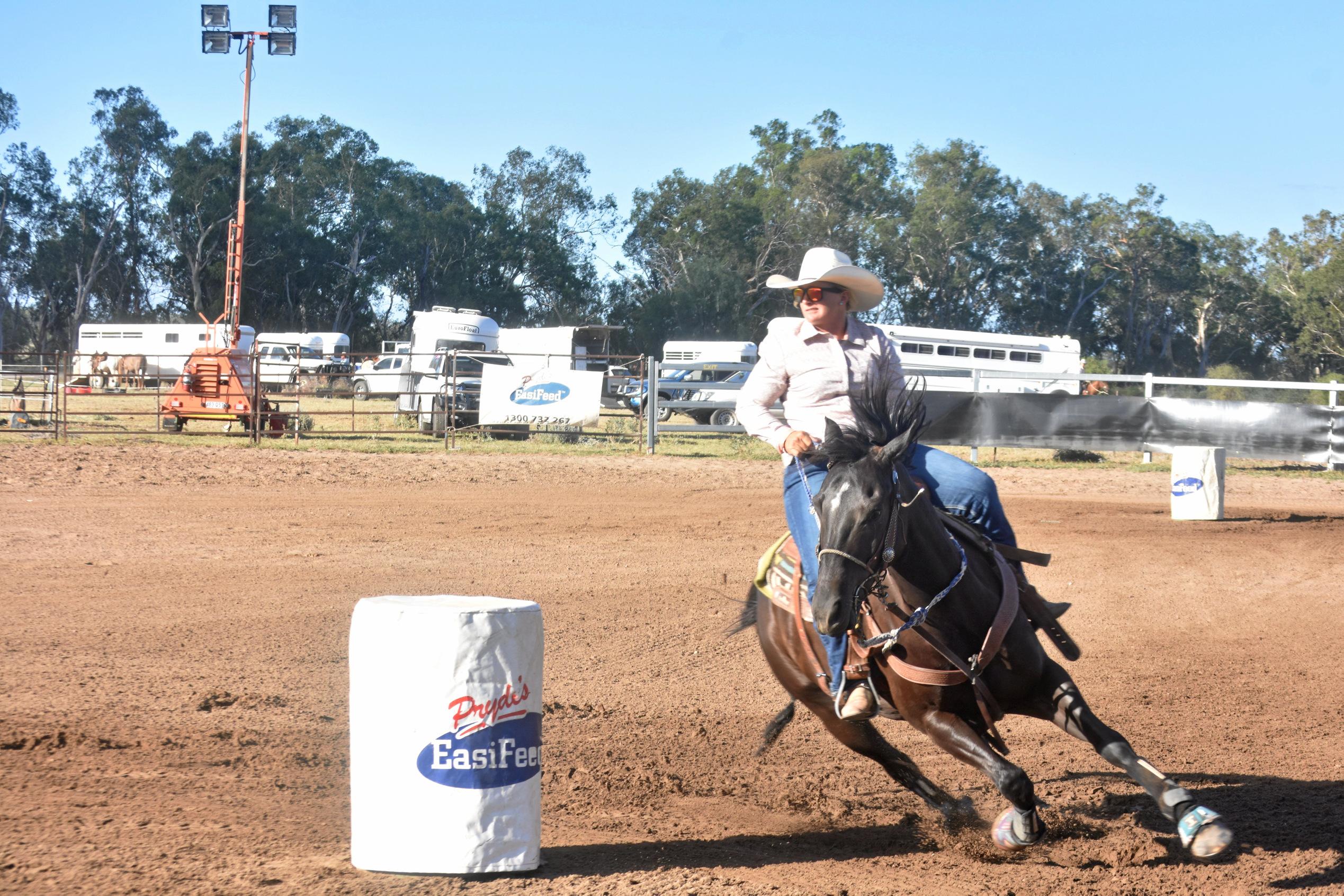 3D barrel racing, Ayers Jackpot. Picture: Jorja McDonnell