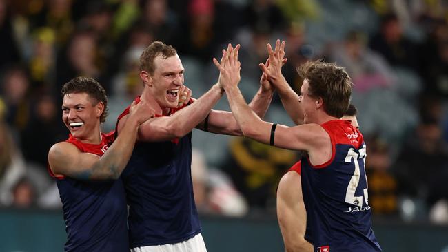 Harrison Petty after kicking six goals against Richmond in 2023. Picture: Michael Klein.