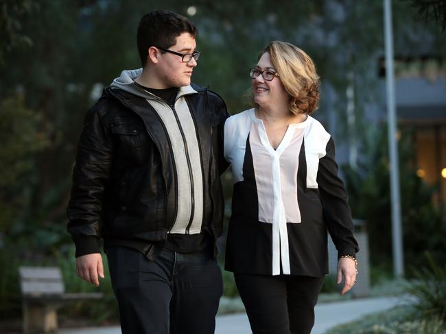 Max and mum Cathy discuss how headspace helped him cope. Picture: Richard Dobson