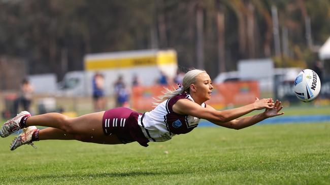 Tayla Clifford about to score for Manly. Pic: Matthew Long