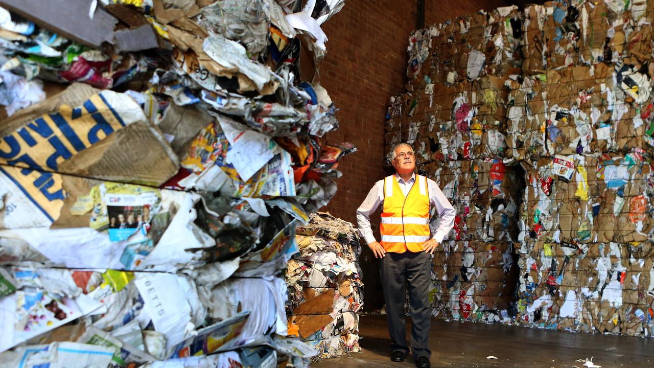 Tony Khoury, WCRA director at a recycling plant in Rydalmere in Sydney. Australia is facing a recycling crisis following restrictions placed on waste material exports to China in July last year. Picture: James Croucher