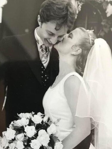 Ben and Michelle Hayes on their wedding day.