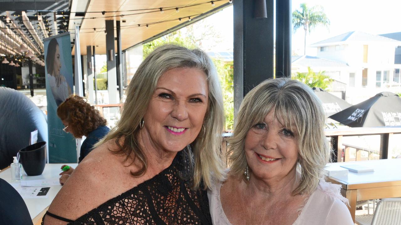 Kim Ring and Megan Norris at Early Risers Gold Coast Women in Business breakfast at Edgewater Dining, Isle of Capri. Pic: Regina King