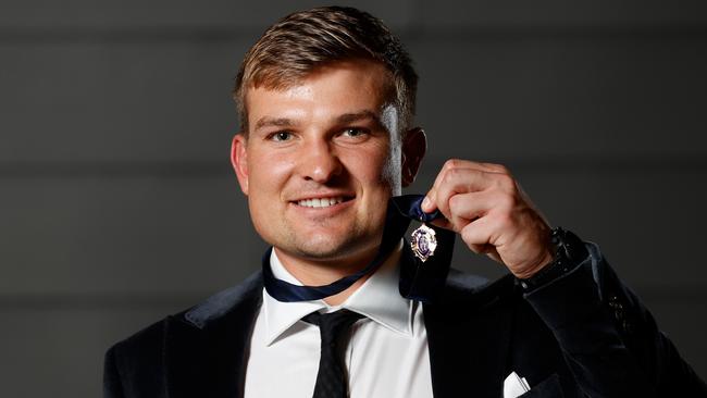 Ollie Wines, the 2021 winner, is the Power’s sole Brownlow Medallist. Picture: Michael Willson/AFL Photos via Getty Images