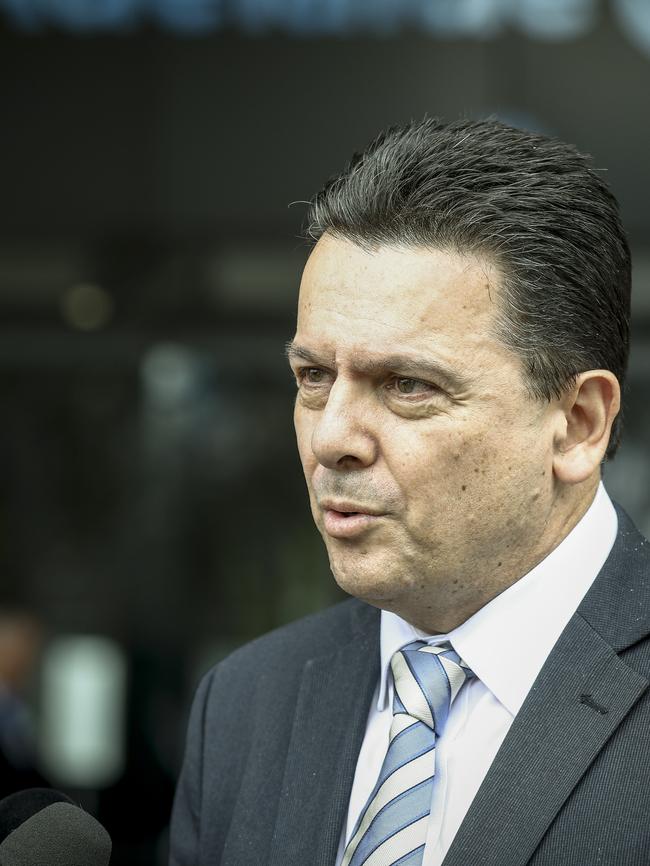 Nick Xenophon is quitting the Senate, to run for SA’s Parliament. Picture: AAP/Mike Burton