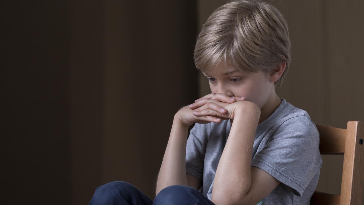 Little boy feels vey lonely in his house