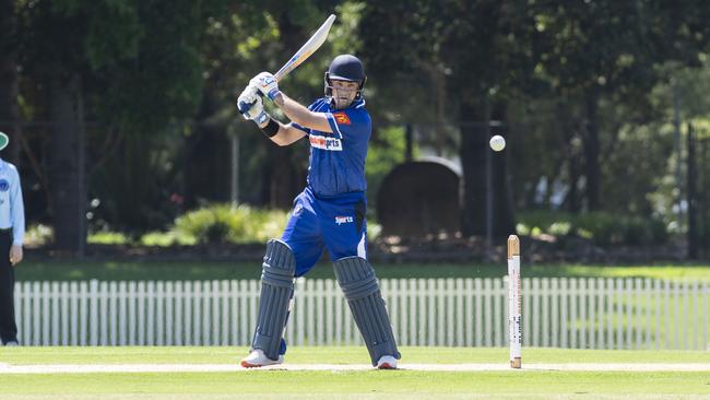 Bankstown vs Sydney University first grade cricket at Bankstown Oval. Nick Carruthers batting for Bankstown, photographed today 12.1.19.(AAP IMAGE/ Matthew Vasilescu)