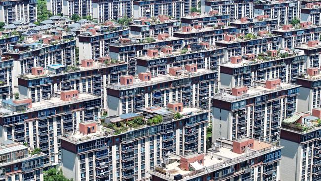 A residential complex built by Chinese property developer Country Garden in Nanjing, in China's eastern Jiangsu province. Picture: AFP