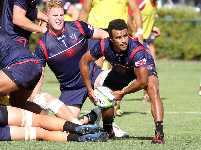 Melbourne Rebels recruit Will Genia at training. Picture: Chris Gottaas