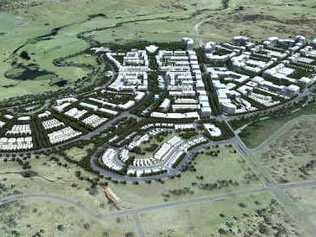 This artist's impression shows how the Ripley Valley community will look on completion.