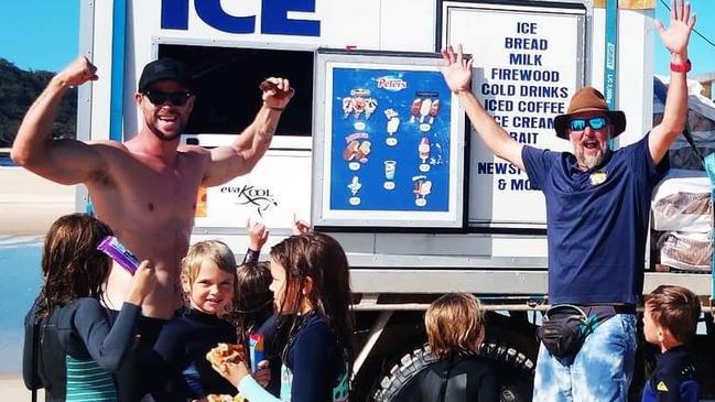 New Marvel movie "Thor v The Ice Man"? Hollywood heart-throb Chris Hemsworth gets to meet our famous "Ice Man" at the Cooloola Coast. Credit: The Ice Man