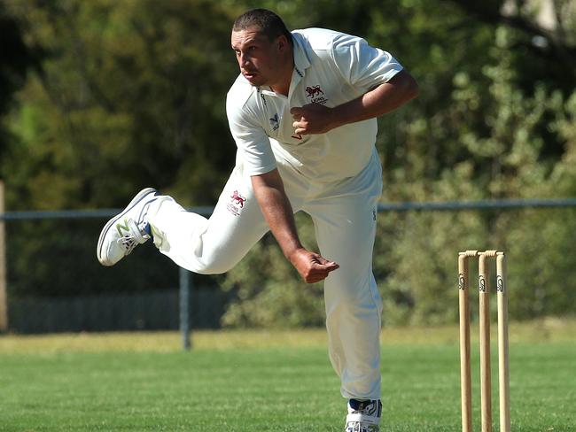 Trent Lawford took five wickets for Fitzroy Doncaster. Picture: Hamish Blair