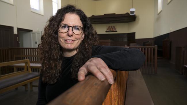 Open House Hobart – Co-Producer Jennifer Nichols at Hobart Convict Penitentiary. Picture: Caroline Tan