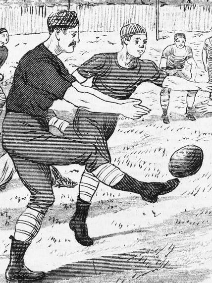 An early football match in Melbourne. Credit: State Library of Victoria