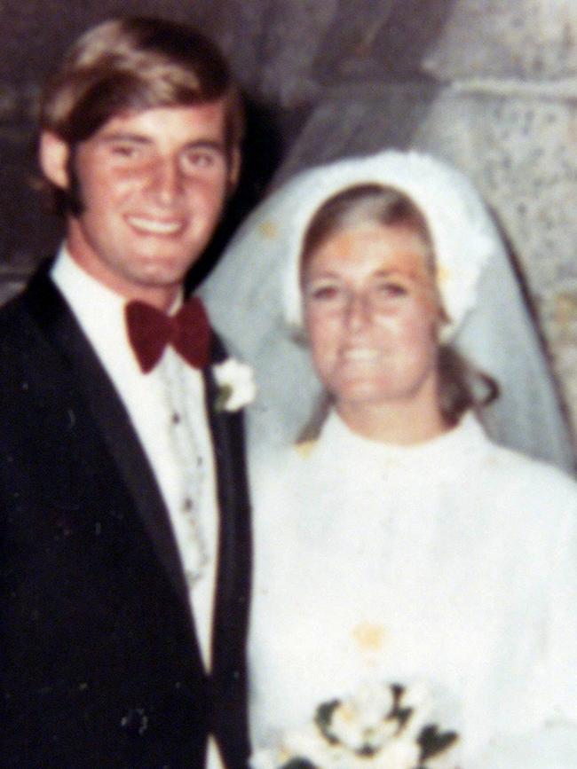 Christopher Lynnette Dawson on their wedding day.