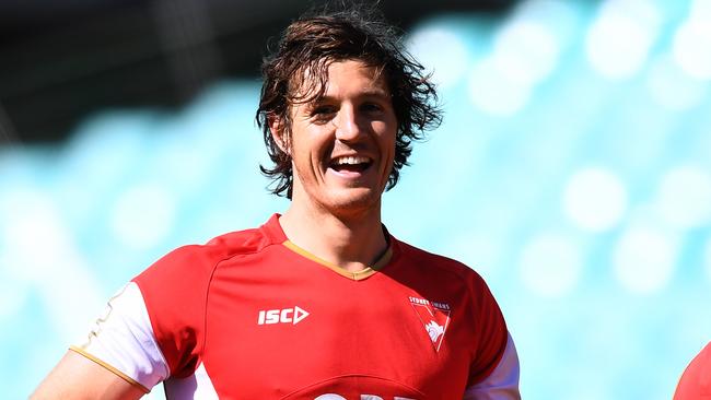 Kurt Tippett was all smiles at training this week. Picture: AAP