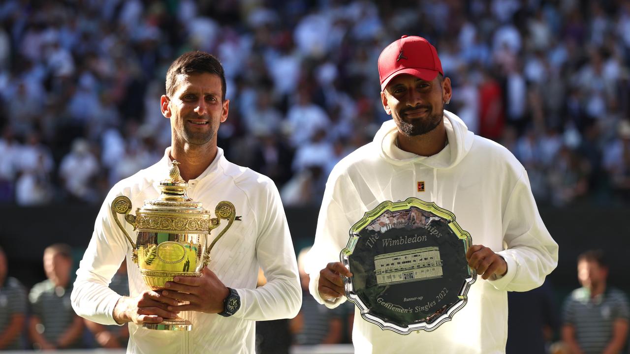 Kyrgios wanted to add a splash of colour to his outfit. (Photo by Julian Finney/Getty Images)