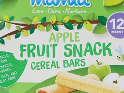 These Apple Fruit Snack bars from Aldi are high in sugar.