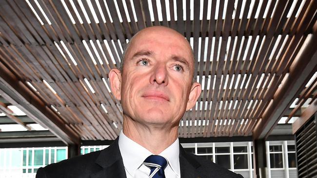 Federal MP Stuart Robert arrives for a hearing at the Crime and Corruption Commission (CCC) in Brisbane, Tuesday, April 18, 2017. Mr Roberts will today be questioned as part of investigation into conduct of candidates involved in the 2016 local government elections for the Gold Coast City Council, Moreton Bay Regional Council and Ipswich City Council. Picture: AAP Image/Dan Peled