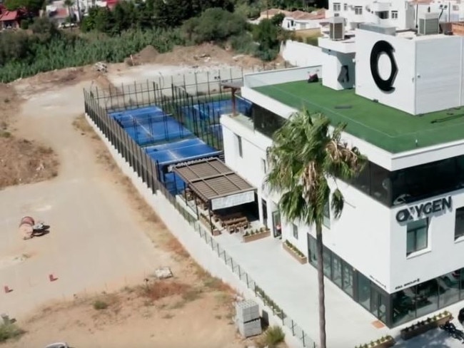 The Oxygen Sports Club gym in Spain’s Costa del Sol, an hour’s drive from Gibraltar, which ash become a link in Australia’s cociane trade. Picture: Supplied