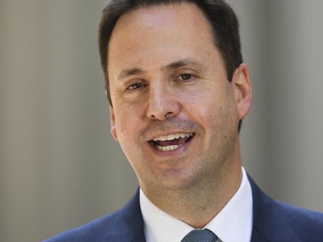 Australian Trade Minister Steve Ciobo speaks to the media during a press conference at Parliament House in Canberra, Monday, February 5, 2018. (AAP Image/Lukas Coch) NO ARCHIVING